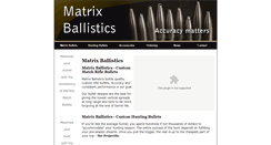 Desktop Screenshot of matrixballistics.com
