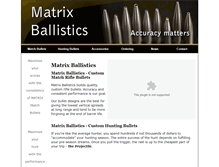 Tablet Screenshot of matrixballistics.com